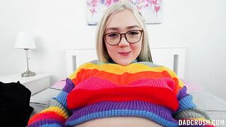 A girl is asking her stepfather to make a gift for her