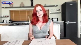 A Russian teacher with glasses fucks her student hard in a steamy session