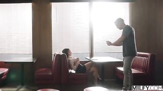 She doesn’t resist, giving herself to her partner in a passionate encounter