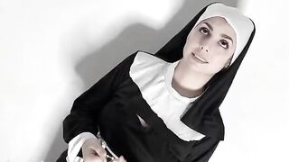 A nun breaks her vow and fucks like a real slut