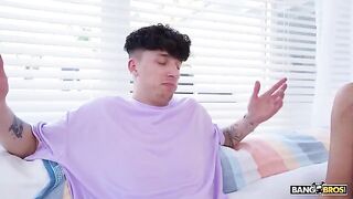 A cute girl met two guys and said "I love you both"