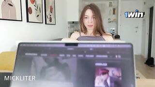 The girl was distracted from work and got fucked hard
