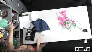 A man fucks his girlfriend right on the table in a steamy scene