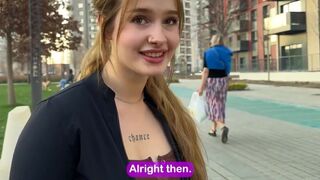 The student received a prize and showed his cock to the girl