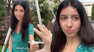 A girl has a little dirt on her face after getting fucked - Sekis