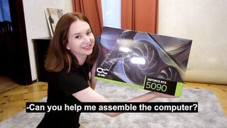 Will you indulge me for a gift? - The best blowjob with cute 18 y.o. Anna Sibster