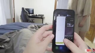 The stepson was distracted, and the stepmom took control