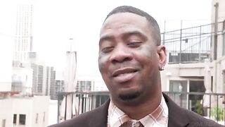 The balcony is a great place for sex with Negros