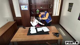 The job does not prevent a man from fucking in the office