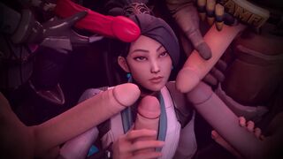 The best VALORANT hentai compilation made with SFM/Blender software