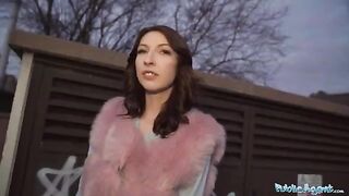 Public agent fucked tight pussy of stunning Chanel Kiss after a deepthroat blowjob
