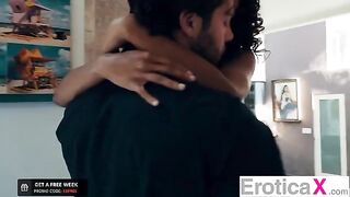 A wife cheating on her husband and getting intimately close with another man