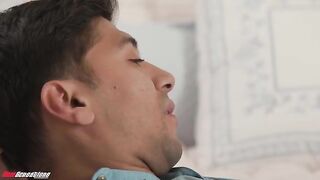 A man's penis brought happiness to the sexy brunette