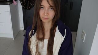 A beautiful girl agreed to cheer me up in the most intimate way