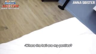 The hot maid showed her juicy ass in the hotel room