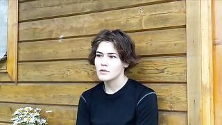 A funny blooper about a joint with a Russian brunette, straight from the streets