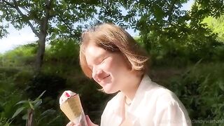 Don't lick the ice cream, suck my dick instead, a playful twist