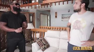 He likes to watch his blondie being fucked on the couch