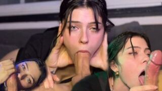 The girl shows how she learned to suck cock and became a slut