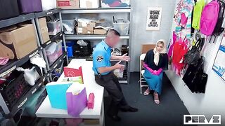 A cute girl had an inspection of her pussy with an officer