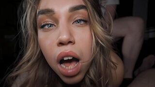 Girl was dazed from orgasm, then she started to shake