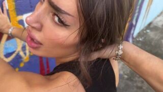 A guy forced Sisi Rose to fuck in public, showcasing her huge boobs