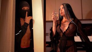 The burglar aimed for the safe, but got the honey instead