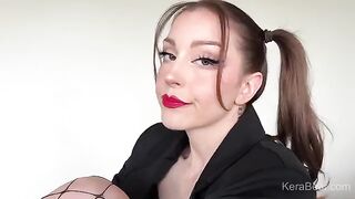 A hot brunette in stockings broke the bed while fucking hard