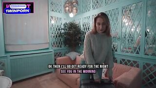 The girl came to the guy for every movement, she could not resist