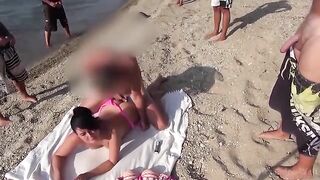 The towel was spread, and then unbuttoning followed