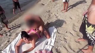 The towel was spread, and then unbuttoning followed