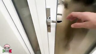 A hot blonde has sex while being on the phone with someone important