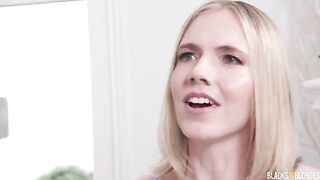 Two guys fucked her in her juicy pussy in stockings, a wild FMM threesome