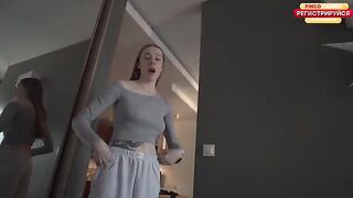 A hot blonde has sex with her neighbor in a steamy scene