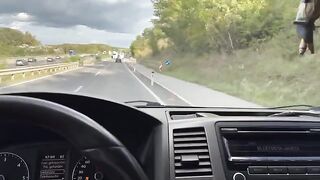 Girl was car-hopping and got fucked by driver in car