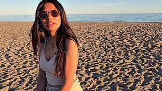 An empty beach isn't exactly the place for intimate moments, but the thrill wins