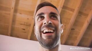 A blondie got a cumshot on her natural tits