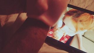A guy gets his dick sucked and fucked by a gorgeous slut in HD
