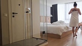 The girl was fucked in anal early in the morning