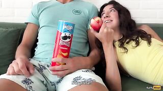 I finger her ass then jerk off into her mouth