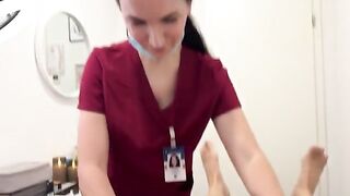 A hot nurse smoothes out all the guys' problems in a spa