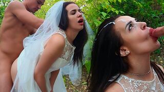 The bride cheats on her groom with an intense anal session