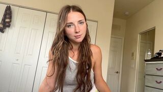 I will take off my clothes faster than you can say “fuck” A cute 18-year-old girl showcases her skills in a steamy step-fantasy scenario