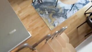 A cute girl relaxes with a vibrator, then has sex in POV
