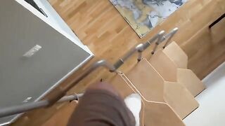 A cute girl relaxes with a vibrator, then has sex in POV