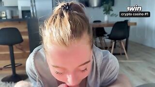 A striptease until the last thread — and the last nerve, featuring a hot blonde in a steamy scene