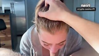 A striptease until the last thread — and the last nerve, featuring a hot blonde in a steamy scene