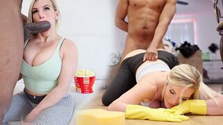 Petite stepmom gets her pussy destroyed by a huge BBC