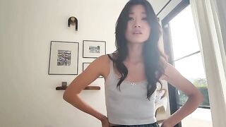 Asian step sister Lucy Mochi tries out her tutor Alex Adams