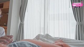 The nurse is too loud, it distracts her from the blowjob